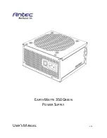 Предварительный просмотр 1 страницы Antec EarthWatts 350 Green User Manual