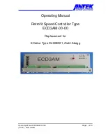 Предварительный просмотр 1 страницы ANTEK ECD3AM-00-00 Operating Manual