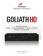 Предварительный просмотр 32 страницы Antelope GOLIATH HD Owner'S Manual