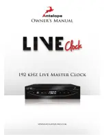 Antelope live clock Owner'S Manual preview