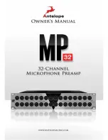 Preview for 1 page of Antelope MP32 Owner'S Manual