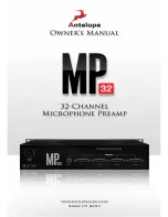 Preview for 16 page of Antelope MP32 Owner'S Manual