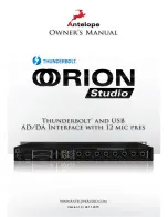 Preview for 25 page of Antelope Orion Studio Thunderbolt Owner'S Manual