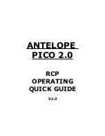 Preview for 1 page of Antelope Pico 2.0 Quick Manual