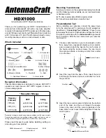 AntennaCraft HDX1000 Quick Start Manual preview