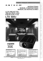 Предварительный просмотр 1 страницы Anthem LTX 500v Instructions Manual