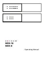 Anthem MDX-16 Operating Manual preview