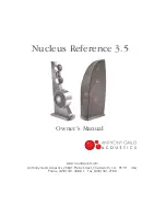Anthony Gallo Acoustics Nucleus Reference 3.5 Owner'S Manual preview