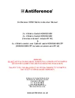 ANTIFERENCE HDMI0204M Instruction Manual preview