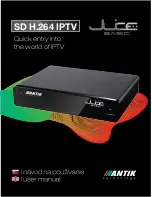 Antik JUICE BASIC SD H.264 IPTV User Manual preview