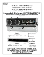 Предварительный просмотр 1 страницы Antique Automobile Radio 861105BT Installation And Operating Instructions