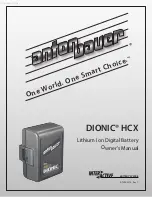 Предварительный просмотр 1 страницы Anton/Bauer InterActive DIONIC HCX Owner'S Manual