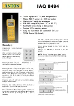 Preview for 1 page of Anton IAQ 8494 Quick Start Manual