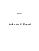 Предварительный просмотр 1 страницы AntRouter R1 User Manual