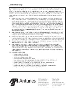 Preview for 20 page of Antunes 9210912 Owner'S Manual