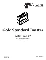 Preview for 1 page of Antunes Gold Standard GST-5V Owner'S Manual