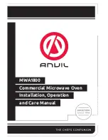 Anvil MWA1800 Installation, Operation And Care Manual предпросмотр