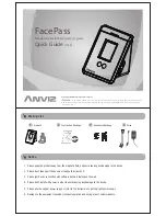 Anviz FacePass Quick Manual предпросмотр