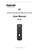 Предварительный просмотр 1 страницы Anviz P7 User Manual