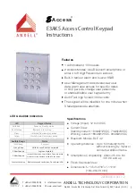 Предварительный просмотр 1 страницы ANXELL E-Access E3AK5 Instructions Manual