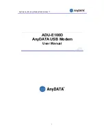 AnyDATA ADU-E100D User Manual preview