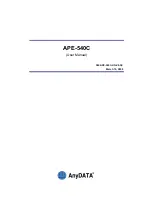 AnyDATA APE-540C User Manual предпросмотр