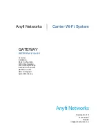 Предварительный просмотр 1 страницы Anyfi Networks Carrier Wi-Fi System Reference Manual