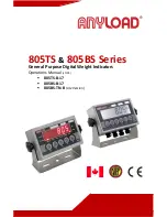 Предварительный просмотр 1 страницы Anyload 805BS-B-17 Operation Manual