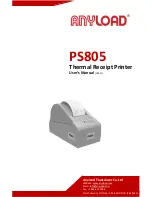 Preview for 1 page of Anyload PS805 User Manual