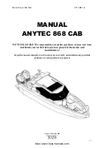 Предварительный просмотр 1 страницы ANYTEC 868 CAB Manual