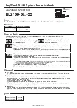 Предварительный просмотр 1 страницы Anywire ASLINK BL2109-0 Series Product Manual