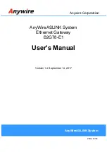 Anywire B2G78-E1 User Manual предпросмотр