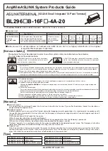 Anywire BL296 B-16F Series Product Manual preview