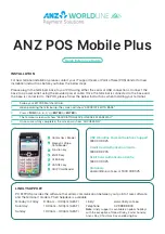 Предварительный просмотр 1 страницы ANZ POS Mobile Plus Quick Reference Manual