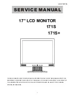 Preview for 1 page of AOC 171S+ Service Manual