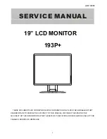 Preview for 1 page of AOC 193P+ Service Manual