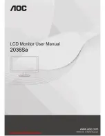 AOC 2036Sa User Manual предпросмотр