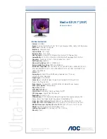 Preview for 1 page of AOC 203P Technical Specifications