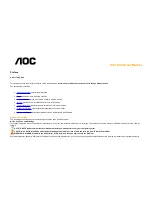 Preview for 1 page of AOC 210V User Manual