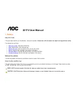 AOC 2217V User Manual preview