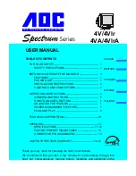 Preview for 1 page of AOC 4V User Manual