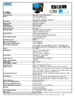 AOC 519Sw Dimensions preview