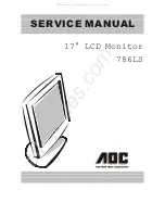 Предварительный просмотр 1 страницы AOC 786ls Service Manual