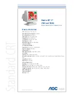 Preview for 1 page of AOC 7ELR Technical Specifications