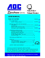 AOC 7Vlr+ User Manual preview