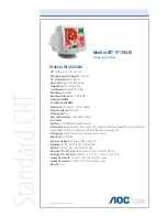 Preview for 1 page of AOC 9GLR Technical Specifications