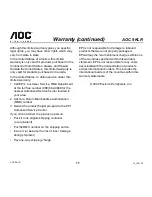 Preview for 17 page of AOC 9KLR User Manual