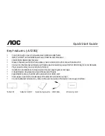 AOC A723G Quick Start Manual preview