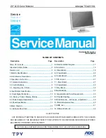 AOC Adelpia TGL2010A Service Manual preview