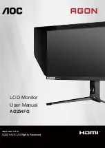 AOC AGON AG254FG User Manual preview